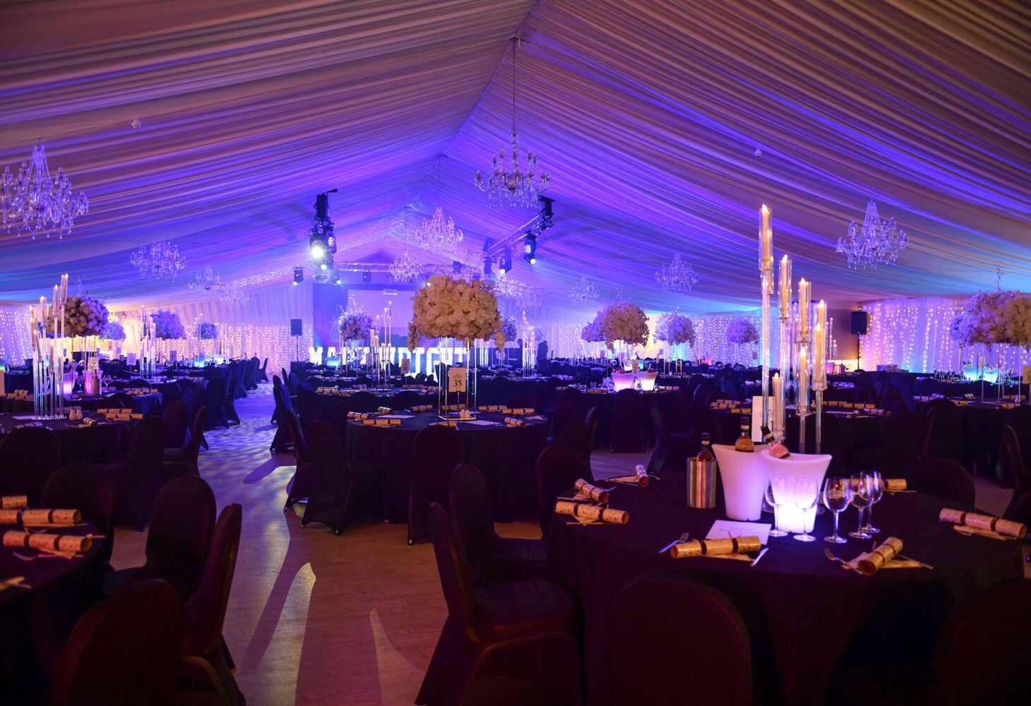 Grand Marquee dinner set up