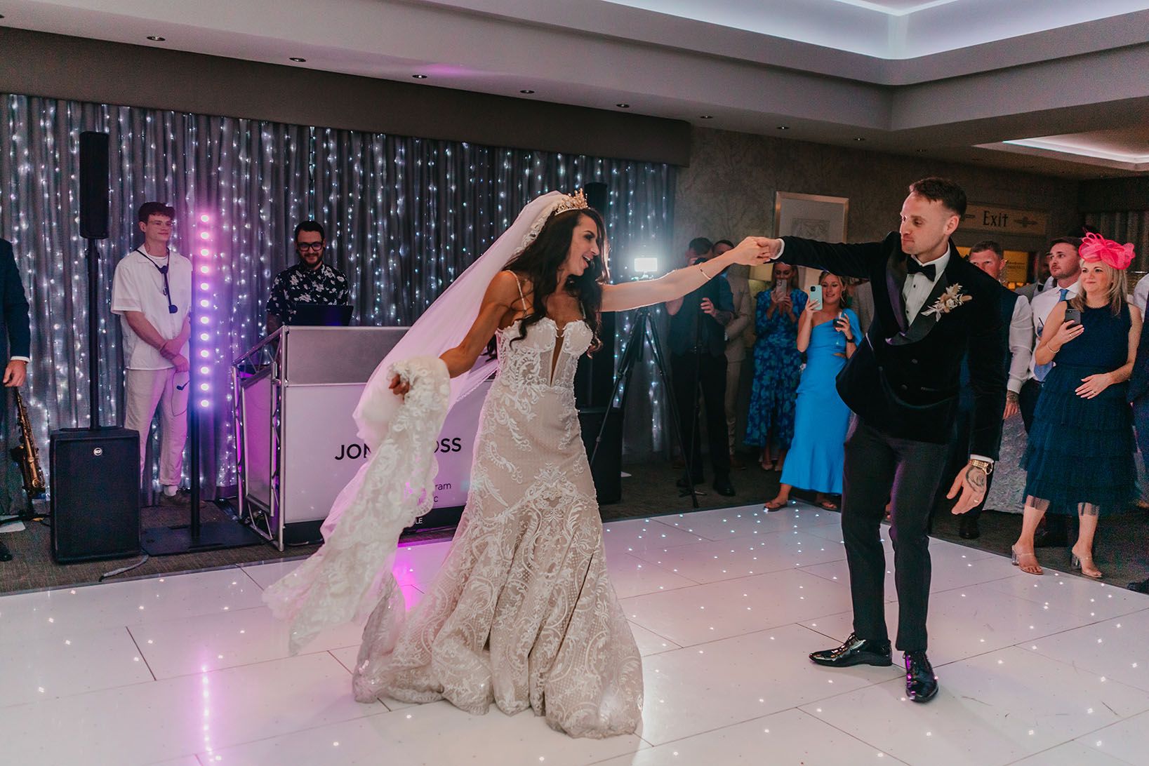 Bride and groom first dance in Connemara Suite