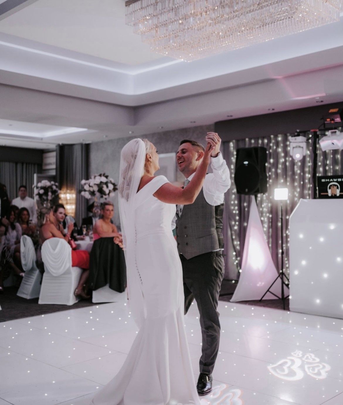 Bride and groom first dance in Connemara Suite