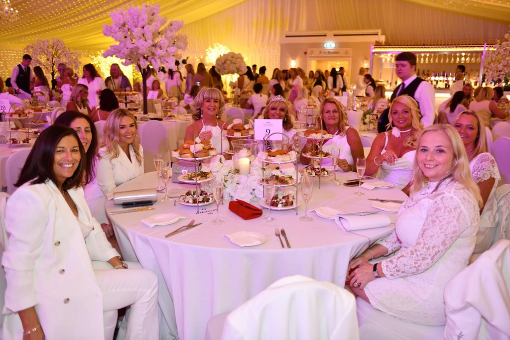 Group of ladies seated for dinner