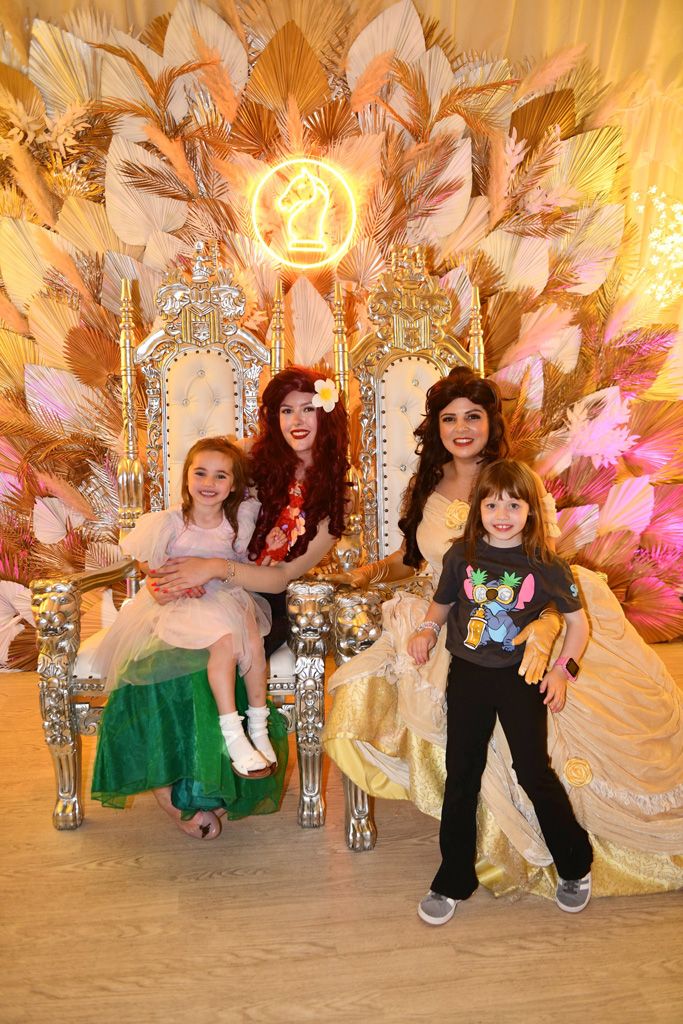 Lilo and friend smiling with girls
