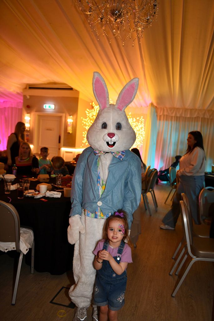 Easter bunny and little girl