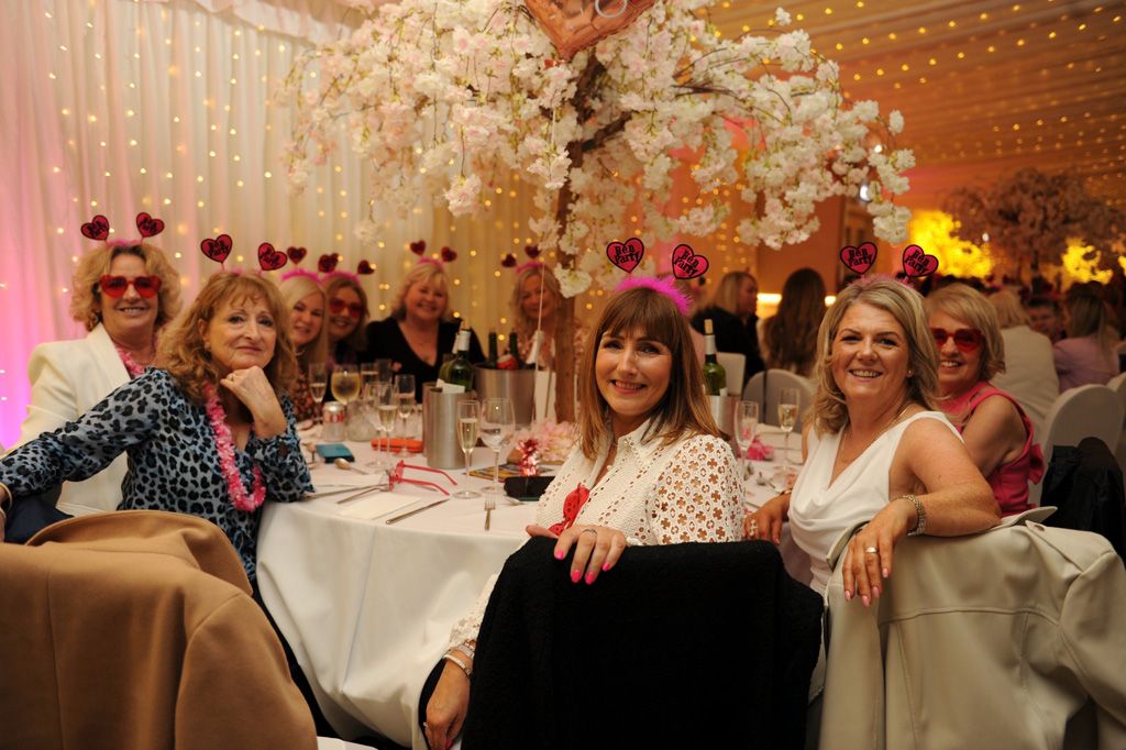 Large group of ladies at dining table