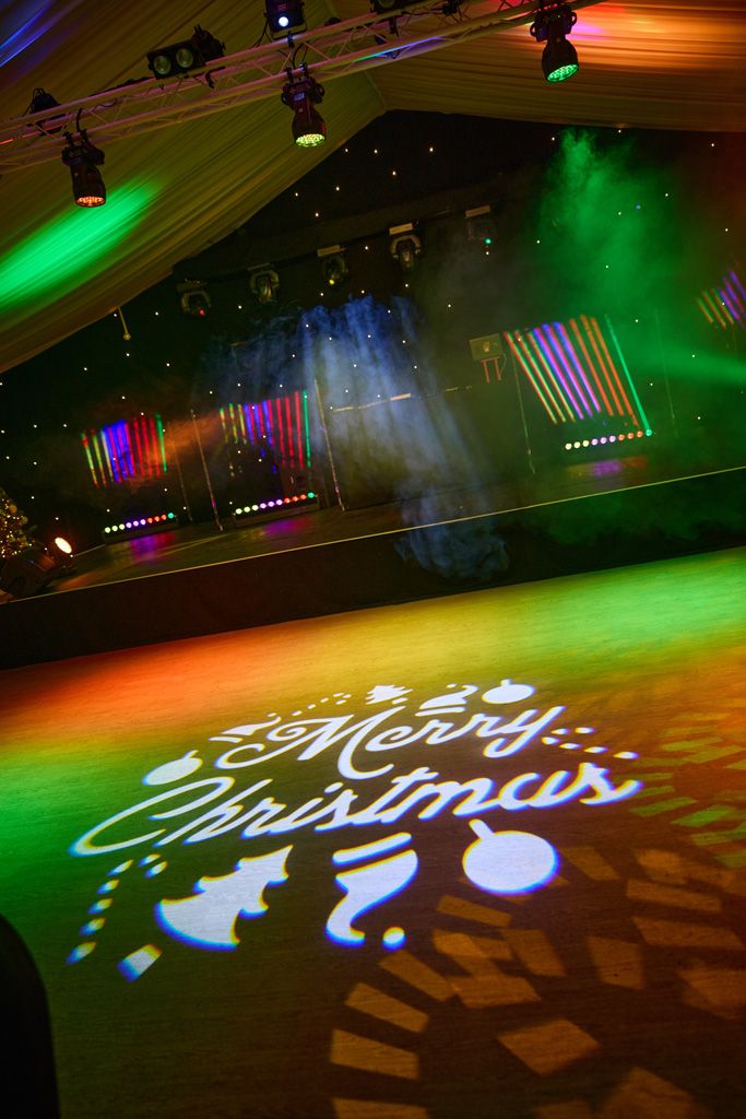 Merry Christmas lighting and stage